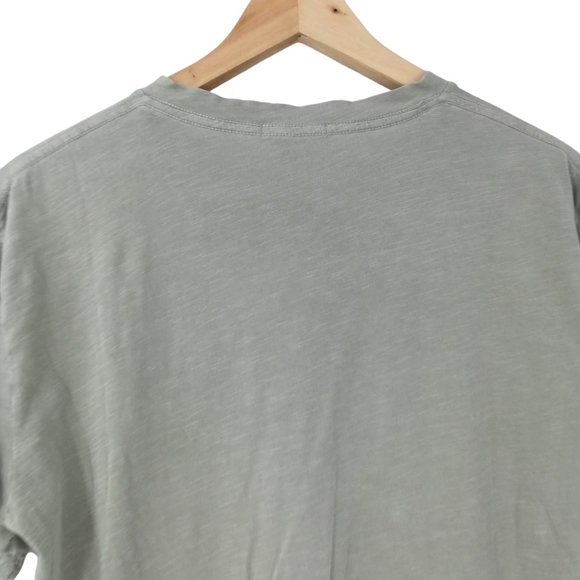 Buck Mason V-neck Slub Curved Hem T-Shirt Size S New NWT Green Short Sleeve - Picture 8 of 11